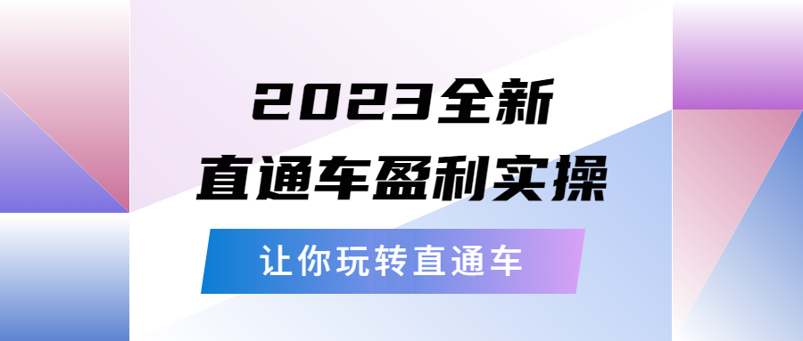 【副业项目5773期】2023全新直通车·盈利实操：从底层，策略到搭建，让你玩转直通车缩略图