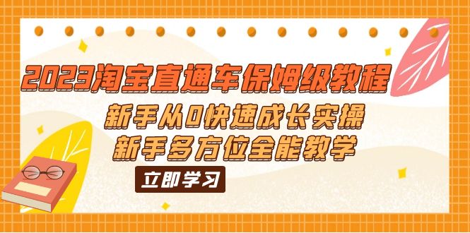 【副业项目6346期】2023淘宝直通车保姆级教程：新手从0快速成长实操，新手多方位全能教学缩略图