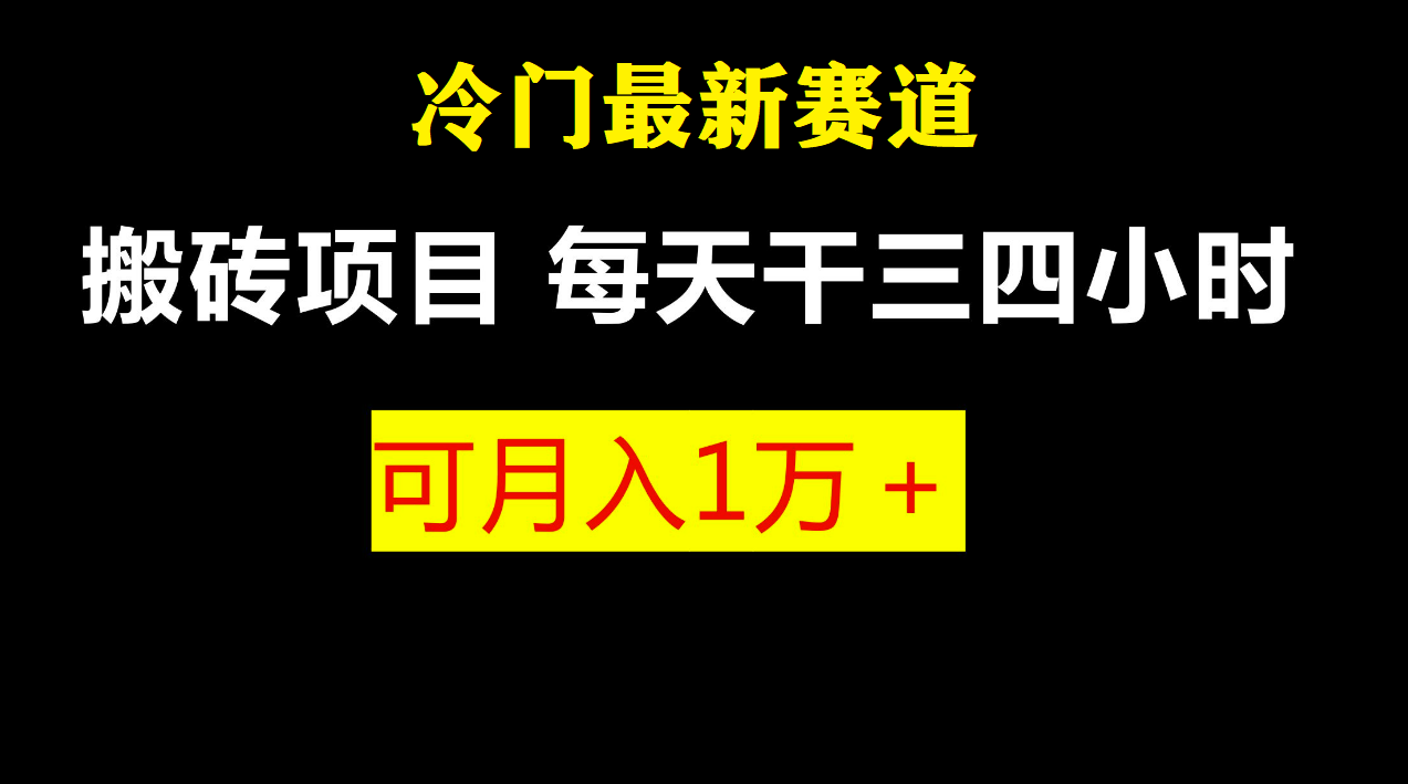 【副业项目6944期】最新冷门游戏搬砖项目，零基础也能玩（附教程+软件）缩略图