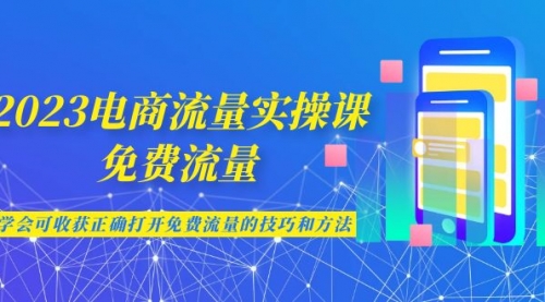 【副业项目7083期】2023电商流量实操课-免费流量，学会可收获正确打开免费流量的技巧和方法缩略图