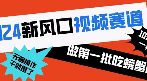 【副业8652期】2024新风口视频赛道 做第一批吃螃蟹的人 10分钟一条原创视频缩略图